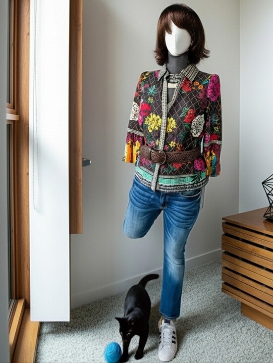 Alice + Olivia Tops - Alice + Olivia Rivera Mona Multi Floral Bell Sleeve Blouse NWT Size S $350
